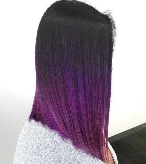 Black to Purple Ombre Hair