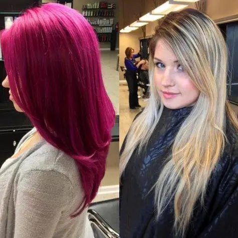 Bold Pink and Blonde Combination