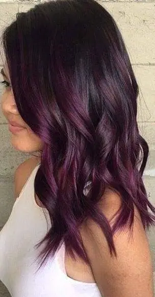 Subtle Burgundy Ombre Waves