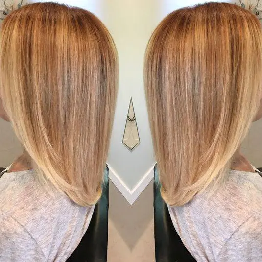 Caramel Blonde Ombre Hairstyle