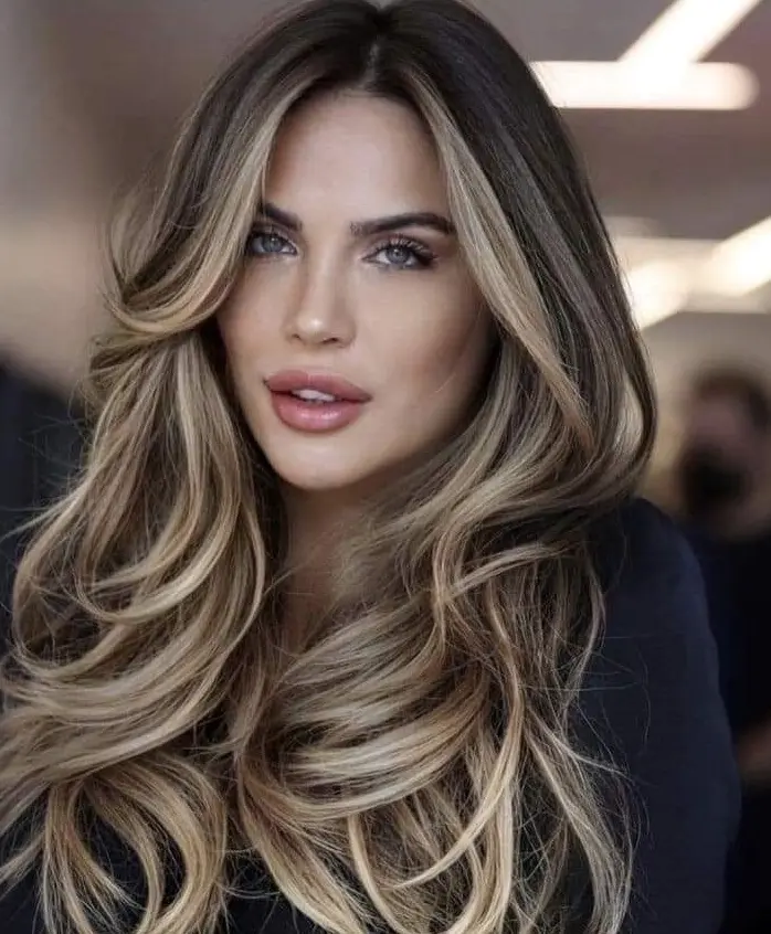 Layered Caramel Balayage Hairstyle