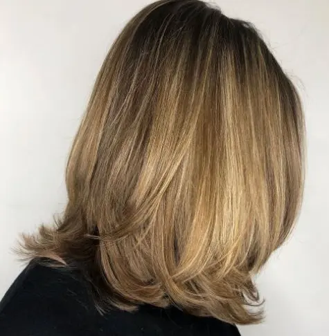 Layered Caramel Bob Hairstyle