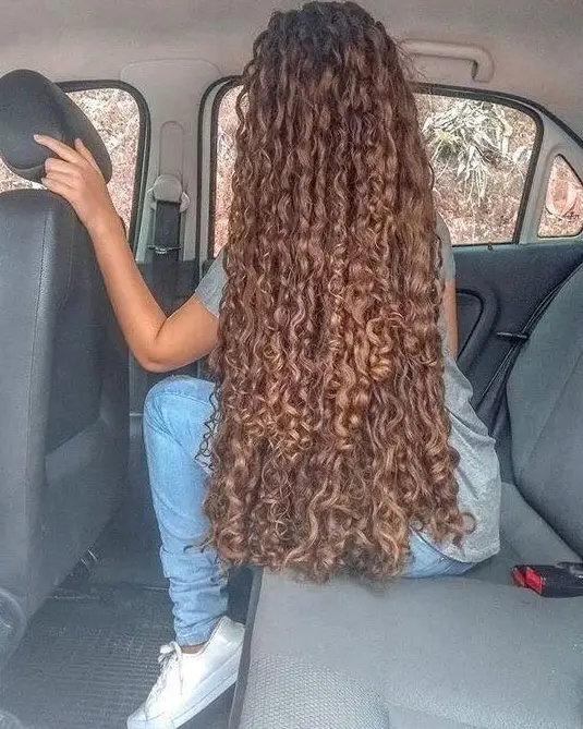 Long Curly Hair with Volume Hairstyle