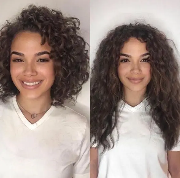 Curly Hair Transformation Hairstyle