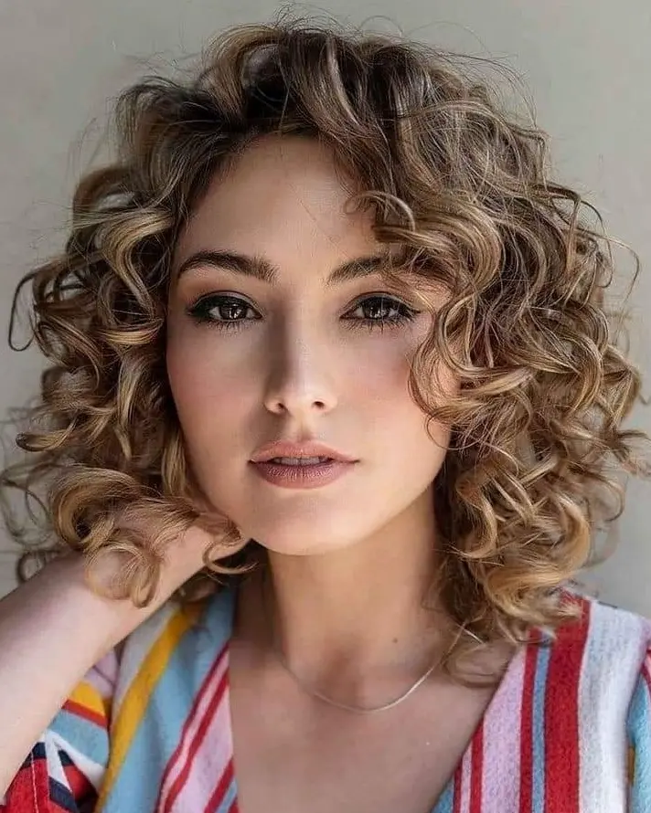 Blonde Curly Hair Hairstyle