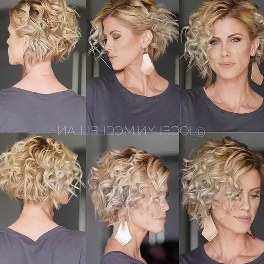 Textured Curly Bob Hairstyle