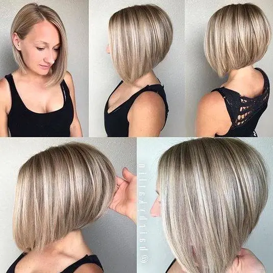 Silver Blunt Bob Hairstyle