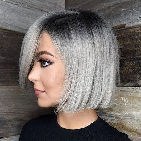 Elegant Silver Bob Hairstyle