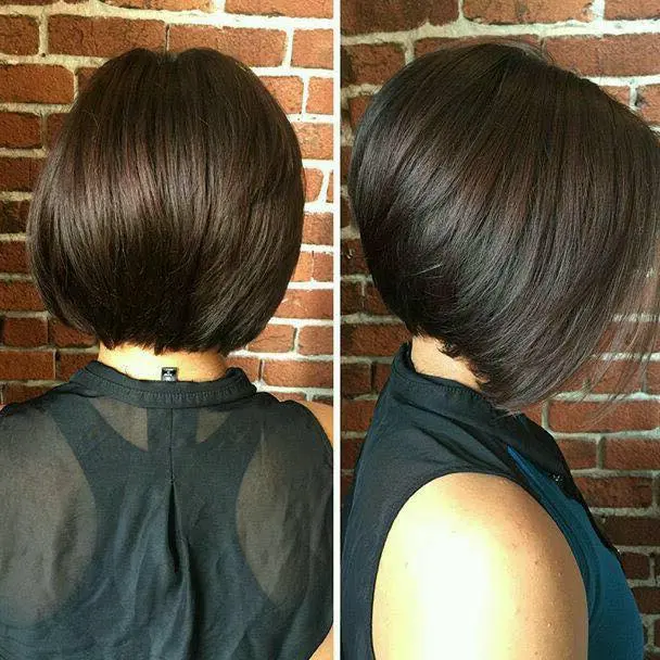 Sleek Brunette Pixie Bob Hairstyle