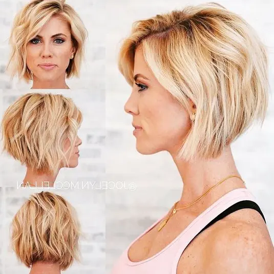 Textured Blonde Bob Hairstyle