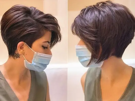 Chic Brunette Pixie Hairstyle