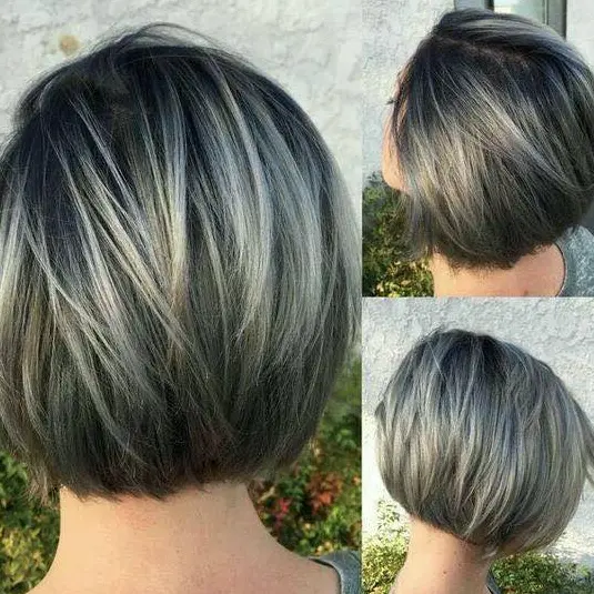 Silver Ash Bob Hairstyle