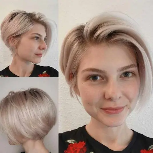 Textured Ash Blonde Bob Hairstyle