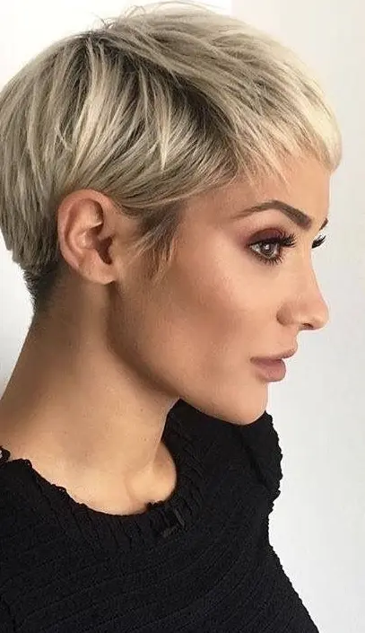 Platinum Pixie Cut Hairstyle