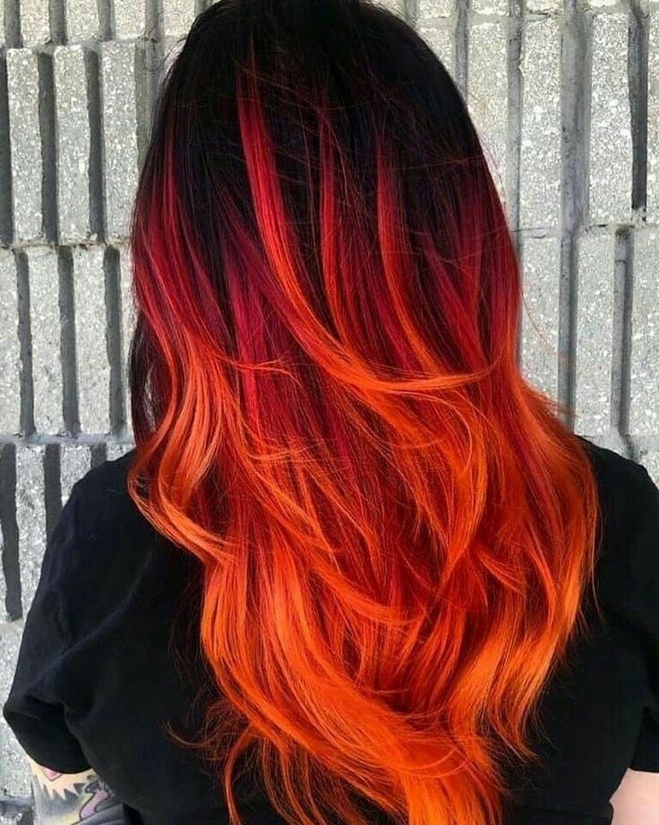 Fiery Red Ombre