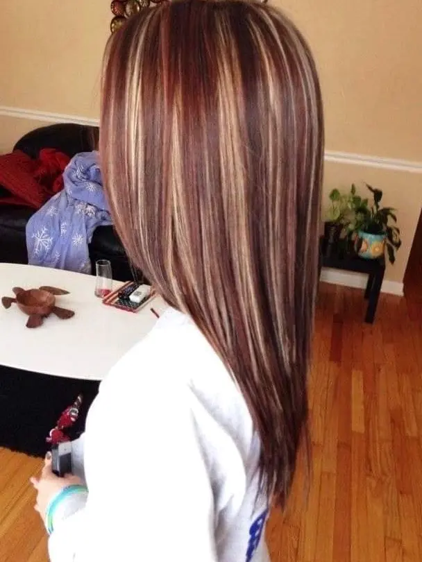 Blonde Highlights on Brunette Hair Hairstyle