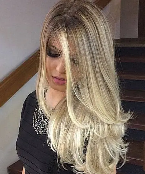 Long Blonde Layers Hairstyle