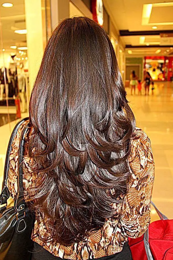 Long Layered Brunette Hairstyle