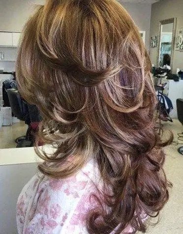 Cascading Layered Waves Hairstyle