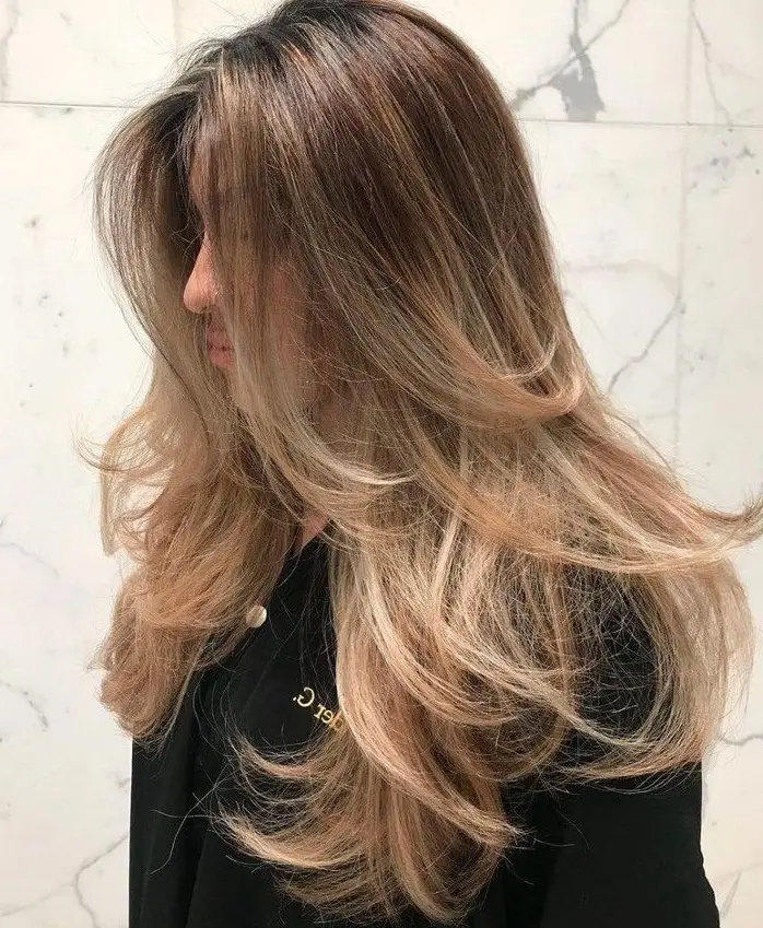 Textured Layered Blonde Hairstyle