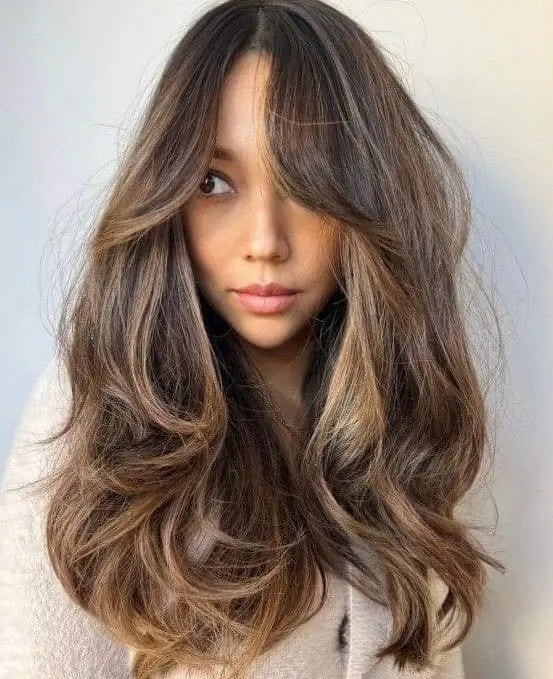 Soft Layered Brunette Curls Hairstyle