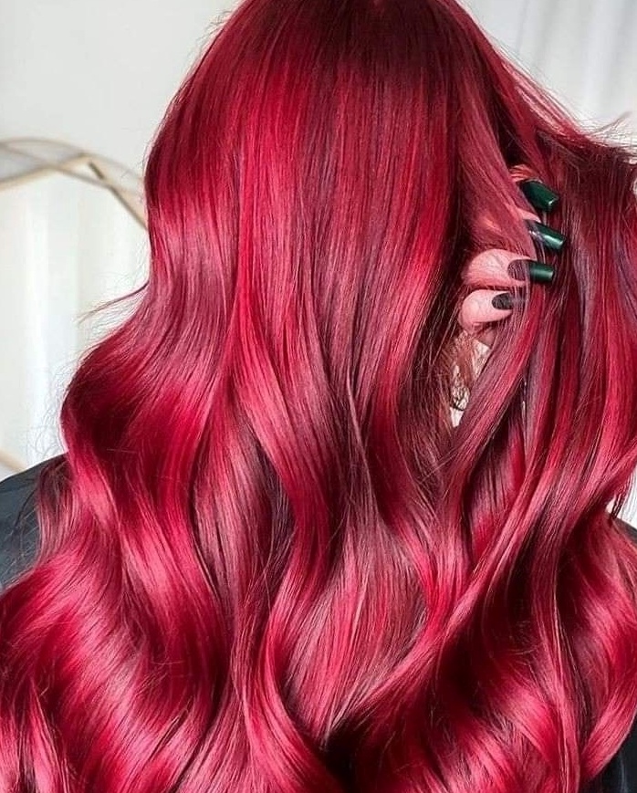 Rich Burgundy Waves