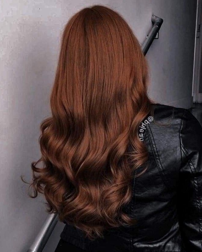 Elegant Auburn Waves