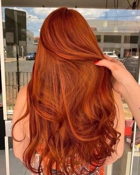 Fiery Auburn Waves