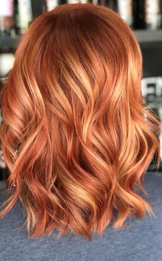 Copper Waves Hairstyle