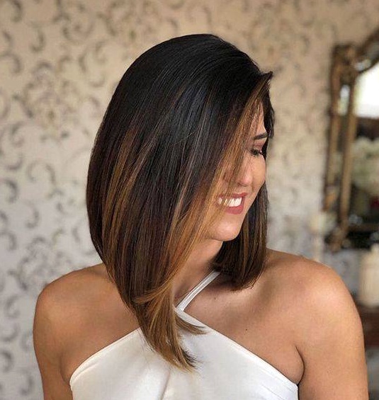 Sleek Asymmetrical Bob Hairstyle