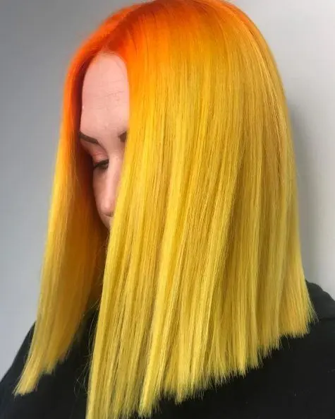 Vibrant Sunset Ombre Hairstyle