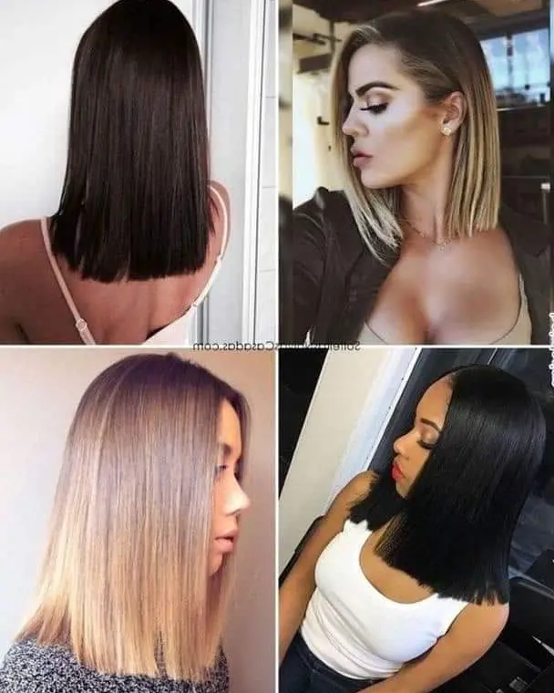 Chic Straight Lob Collection Hairstyle