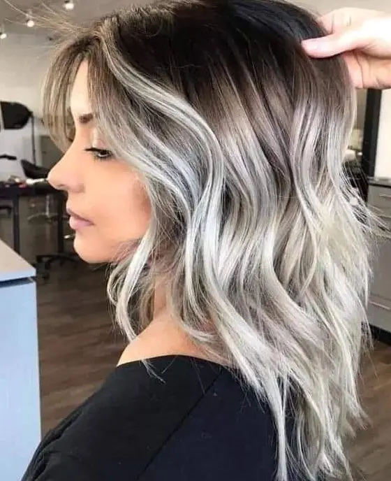 Silver and Ash Ombre Hair