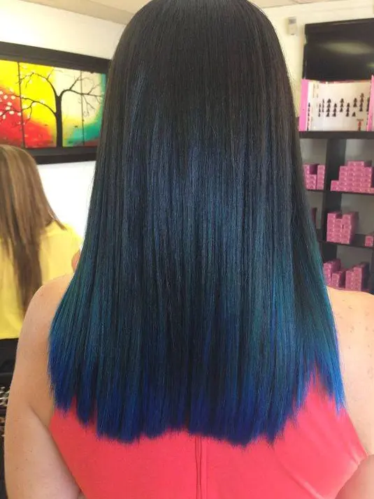 Black to Blue Ombre Hair