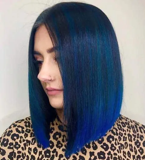 Blue Ombre Bob Hairstyle