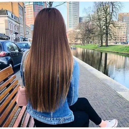 Straight Brown Ombre Hair Hairstyle