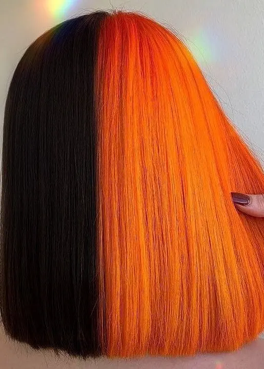 Half-and-Half Ombre Hairstyle