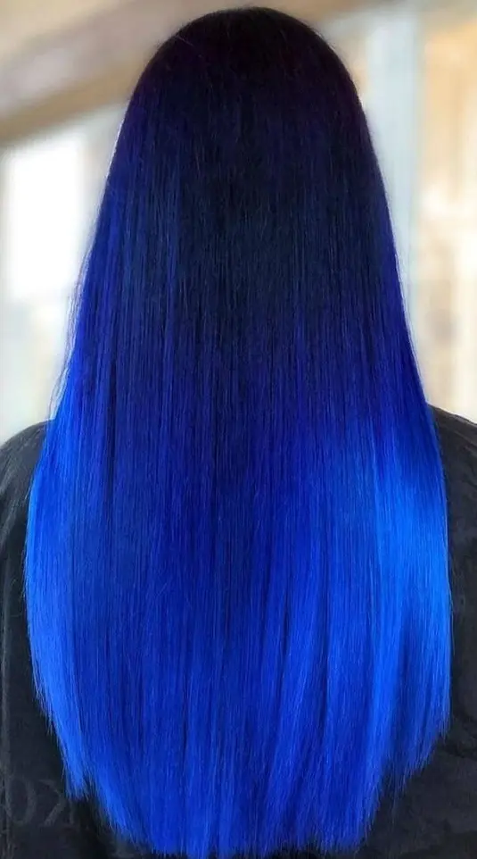 Electric Blue Ombre Hair