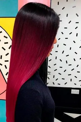 Deep Red Ombre Hair