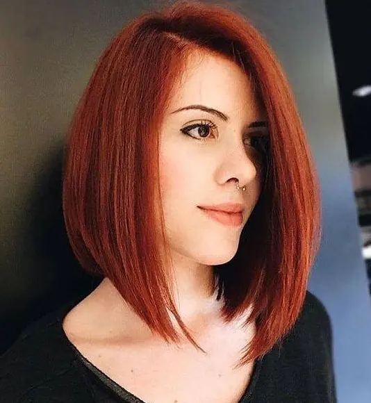 Classic Red Bob Hairstyle