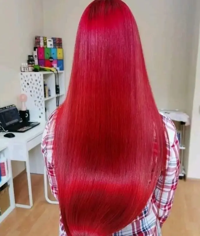 Vibrant Cherry Red Hairstyle