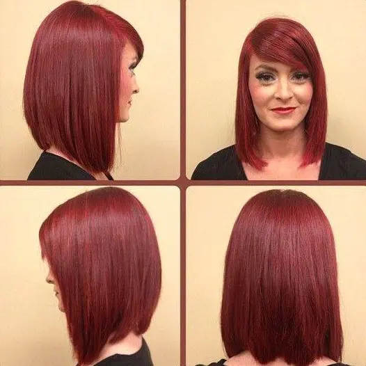 Classic Red Bob Hairstyle