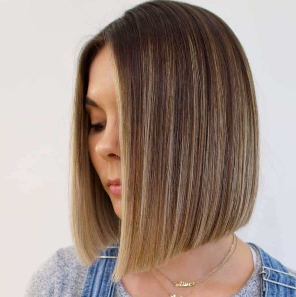 Straight Ash Blonde Bob hairstyle