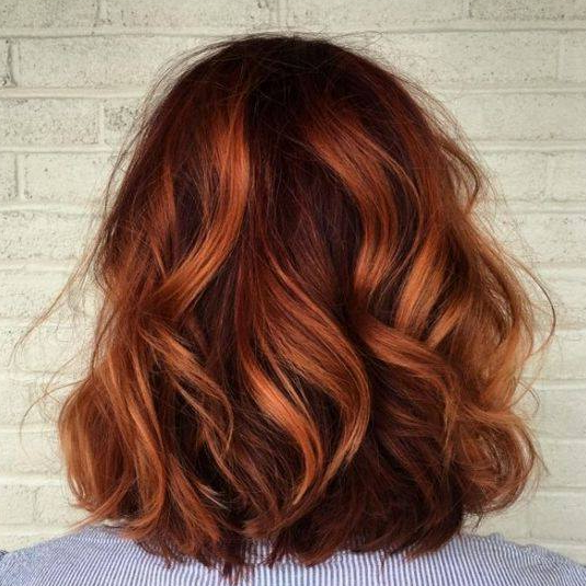 Copper Balayage Bob hairstyle