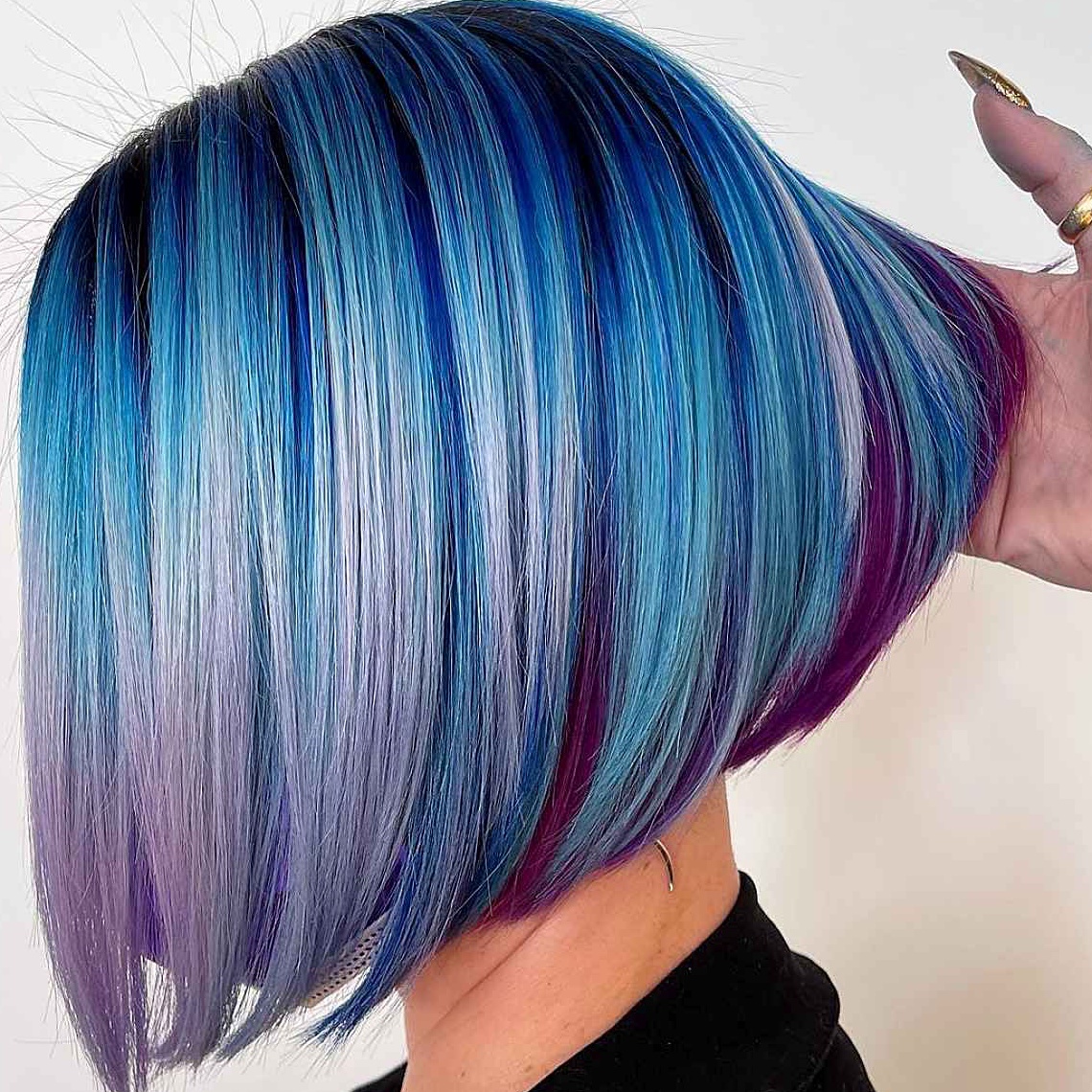 Electric Blue Bob hairstyle