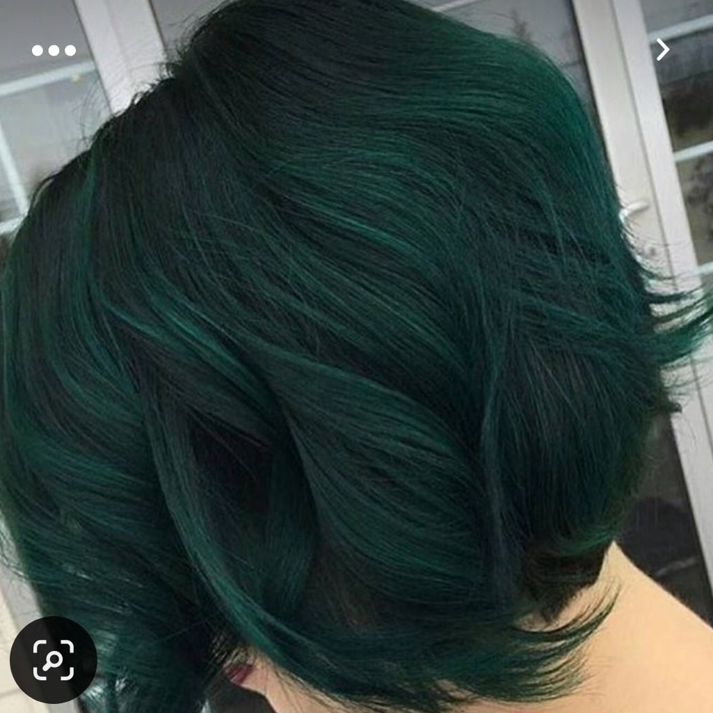 Emerald Green Bob hairstyle