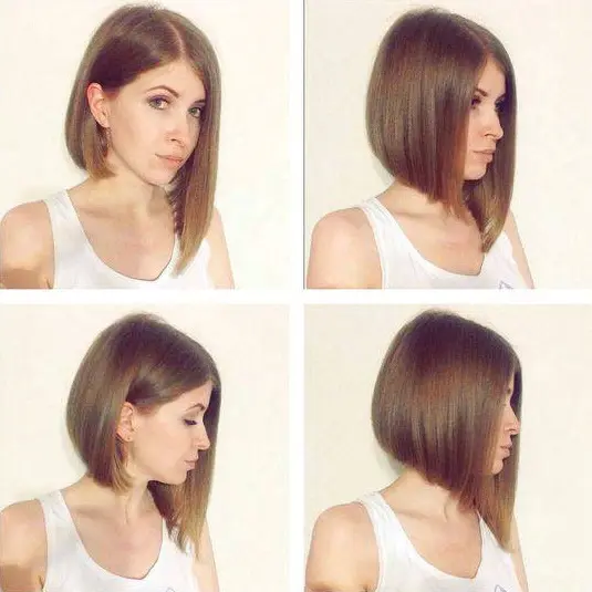 Classic Angled Bob Hairstyle