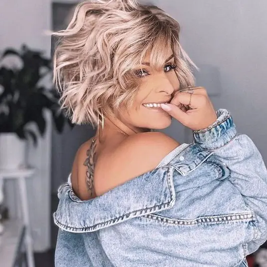 Textured Blonde Bob Hairstyle