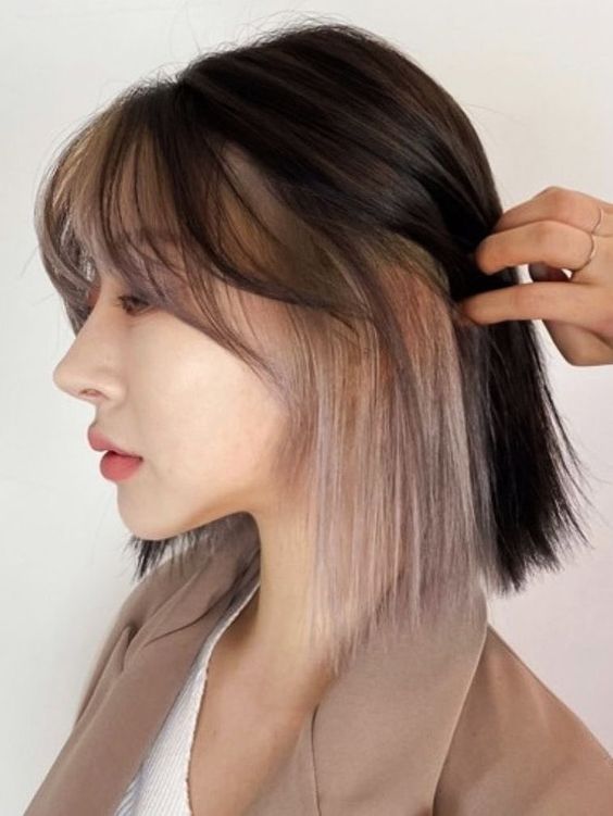 Ash Blonde Bob with Curtain Bangs