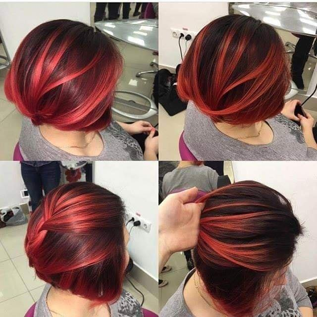 Bold Red and Black Bob